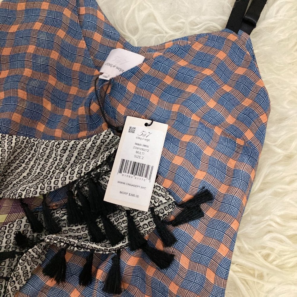 CINQ À SEPT Plaid Print Mini Dress - Picture 7 of 14